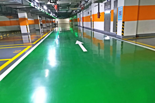 停车场地坪漆施工涂料壁纸